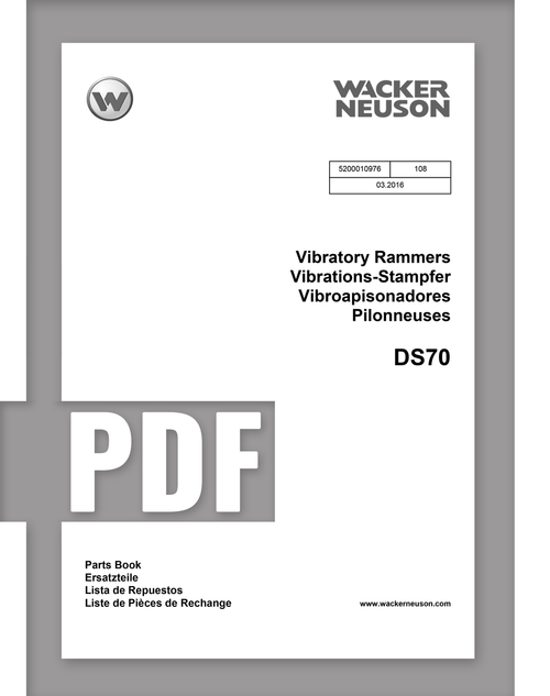 Parts Manual | DS70 - Item: 5200010976, REV108 | Free Download