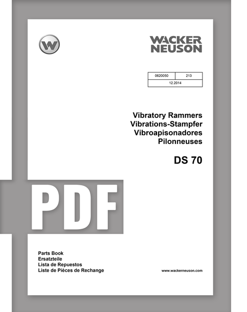 Parts Manual | DS70 - Item: 0620050, REV213 | Free Download
