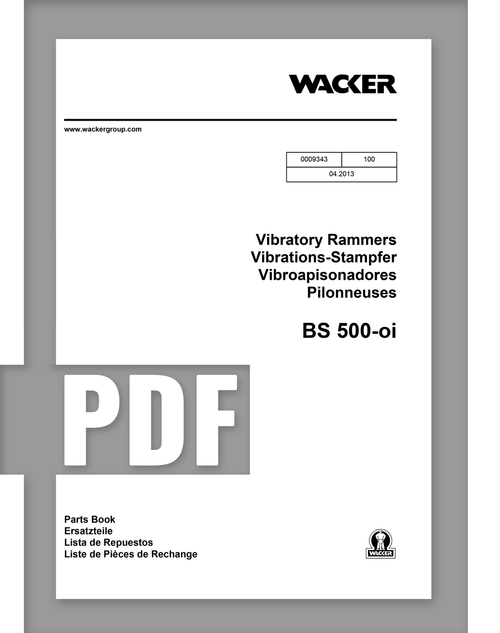 Parts Manual | BS500oi - Item: 0009343, REV100 | Free Download