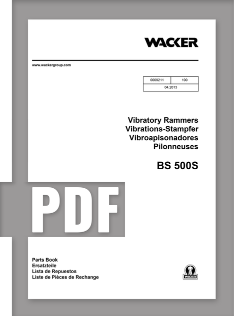 Parts Manual | BS500S - Item: 0009211, REV100 | Free Download