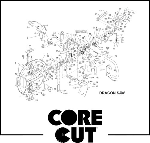Drive Roller   ( Lip) | Core Cut Dragon Saw | 6061187