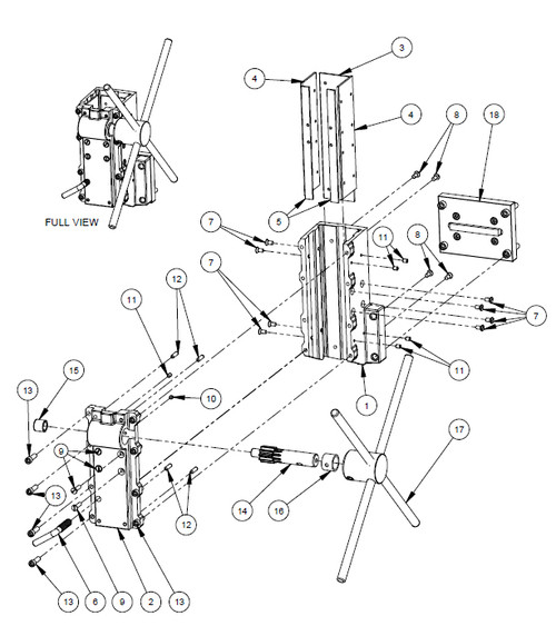 Spoke Handle Assembly | Core Bore M-2 Rig | 4641015