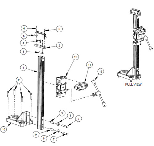 M-4 Mast 42" Long | Core Bore M-4 | 2502125