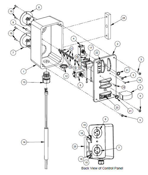 Flanged Outlet, 20 Amp, 250 Volt | Core Bore M-5 | 2800046