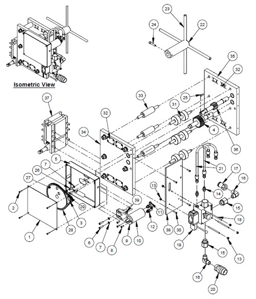 Cover Plate, M-6, Power Raise & Lower | Core Bore M-6 | 4640024