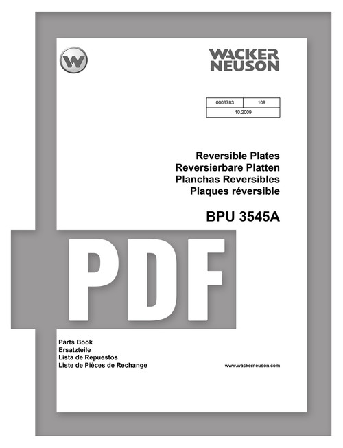 Parts Manual | BPU3545 - Item: 0008783, REV109 | Free Download