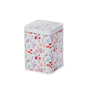 Tin "Elfie", 3.5 oz. (100g) square, slip lid, matt finish 3.9 x 2.9 x 2.9 inches. Holds 3.5 oz of most teas, some teas with chunky fruit pieces will hold less. Keeps loose leaf teas fresh. Tin "Elfie", 3.5 oz. (100g) square, slip lid, matt finish 3.9 x 2.9 x 2.9 inches. Holds 3.5 oz of most teas, some teas with chunky fruit pieces will hold less. Keeps loose leaf teas fresh.