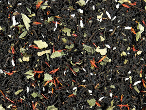 Not only for the early risers on the Emerald Isle! A strong black tea with the intense taste of a decent lacing of rum really peps you up. The soft, sweet cream flavor cannot be missed in this classic, since it perfectly rounds out the taste experience. The special abundant decoration of this black tea leaves nothing to be desired. The color combination of the Irish national flag of white coconut shreds, green wild strawberry leaves and orange-red safflower
will always remind you of the origins of this wonderful recipe.
4-5 minutes 203-212 °F 1 level tsp./6 oz serving
Ingredients black tea (90 %), coconut chips, wild strawberry leaves, flavoring, safflower Not only for the early risers on the Emerald Isle! A strong black tea with the intense taste of a decent lacing of rum really peps you up. The soft, sweet cream flavor cannot be missed in this classic, since it perfectly rounds out the taste experience. The special abundant decoration of this black tea leaves nothing to be desired. The color combination of the Irish national flag of white coconut shreds, green wild strawberry leaves and orange-red safflower
will always remind you of the origins of this wonderful recipe.
4-5 minutes 203-212 °F 1 level tsp./6 oz serving
Ingredients black tea (90 %), coconut chips, wild strawberry leaves, flavoring, safflower