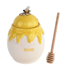 About this product
Experience the sweetness of nature with the Honey Drip Honey Pot from Blue Sky Clayworks. This unique piece is not just a storage solution, but also a charming addition to your kitchen decor. Crafted with the artistic brilliance that Blue Sky Clayworks is renowned for, it perfectly embodies our brand's commitment to high-quality, handcrafted ceramics. Perfect for your home, it is also a great gift idea for honey lovers and ceramic collectors alike.
Details
• Made in China
• Weight: 3 lb (1.36 kg)
• Dimensions: 3.8 x 3.8 x 5.3 in (9.7 x 9.7 x 13.5 cm) About this product
Experience the sweetness of nature with the Honey Drip Honey Pot from Blue Sky Clayworks. This unique piece is not just a storage solution, but also a charming addition to your kitchen decor. Crafted with the artistic brilliance that Blue Sky Clayworks is renowned for, it perfectly embodies our brand's commitment to high-quality, handcrafted ceramics. Perfect for your home, it is also a great gift idea for honey lovers and ceramic collectors alike.
Details
• Made in China
• Weight: 3 lb (1.36 kg)
• Dimensions: 3.8 x 3.8 x 5.3 in (9.7 x 9.7 x 13.5 cm)