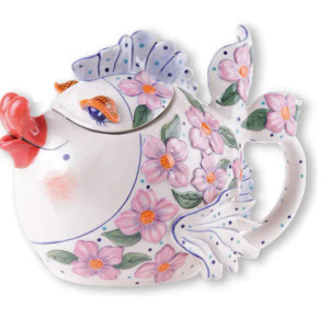 About this product
Immerse yourself in the beauty of artisanal ceramics with our Flower Fish Teapot - Pink from Blue Sky Clayworks. This exquisite teapot is a work of art, handcrafted to perfection. With its unique flower fish design and delightful pink hue, it brings a touch of charm to your kitchen. Its size of 9.5'' x 6'' x 7'' makes it ideal for serving your favorite tea. This teapot is a treasure, adding warmth and style to your teaware collection. Enjoy our luxury of handcrafted ceramics with Blue Sky Clayworks, a brand renowned for its high-quality design and manufacturing techniques.
Details
• Made in China • Weight: 2 lb (0.91 kg) About this product
Immerse yourself in the beauty of artisanal ceramics with our Flower Fish Teapot - Pink from Blue Sky Clayworks. This exquisite teapot is a work of art, handcrafted to perfection. With its unique flower fish design and delightful pink hue, it brings a touch of charm to your kitchen. Its size of 9.5'' x 6'' x 7'' makes it ideal for serving your favorite tea. This teapot is a treasure, adding warmth and style to your teaware collection. Enjoy our luxury of handcrafted ceramics with Blue Sky Clayworks, a brand renowned for its high-quality design and manufacturing techniques.
Details
• Made in China • Weight: 2 lb (0.91 kg)
