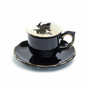 Flying Witch Black Tea Cup


About The Product


Specifications Cup Dimension: 2.85” Height x 4.85” Width x 3.5" Depth Capacity - 8.5oz Saucer Diameter: 6.25" Material Porcelain with gold trim Care Advice Dishwasher Safe Hand wash recommended Not microwave safe due to gold trim

Details

• Made in China • Weight: 2 lb (0.91 kg) • Dimensions: 7 x 7 x 5 in (17.8 x 17.8 x 12.7 cm)