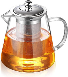 ❤ TEAPOTS FOR STOVE TOP: This teapot kettle is made with high quality borosilicate glass. Heat-resistance from -20 to 150 degrees Celsius. The tea pot is stovetop safe, microwavable and dishwasher safe. You can put it directly on gas or electric stove tops with a medium level heat to heat water to brewing.
❤ TEAPOT WITH INFUSER: This tea kettle has a removable infuser, which made with food grade 304 stainless steel, very safe and easy to clean, perfect for blooming and loose leaf tea. The lid fits the teapot when the tea strainer inserted or removed.