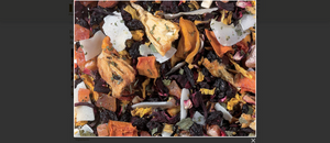 The striking combination of this blend is defined by large, natural coconut chips, pineapple flakes and exotic mango and papaya bits. Freeze-dried, light yogurt granules and yellow sunflower blossoms are further eyecatchers. A special combination of exotic fruit flavors complement the fruit nuances perfectly.
currants, hibiscus blossoms, papaya cubes (papaya, sugar), elderberries, pineapple flakes , mango flakes, papaya flakes, coconut chips, flavoring, freeze-dried yogurt granules (skimmed milk yogurt, sugar, maltodextrin, modified starch, acidifying agent: citric acid), wild strawberry leaves, sunflower blossoms, blackcurrants, blueberries.
Important: Always brew with boiling water and let infuse for 5-10 minutes in order to obtain a safe beverage The striking combination of this blend is defined by large, natural coconut chips, pineapple flakes and exotic mango and papaya bits. Freeze-dried, light yogurt granules and yellow sunflower blossoms are further eyecatchers. A special combination of exotic fruit flavors complement the fruit nuances perfectly.
currants, hibiscus blossoms, papaya cubes (papaya, sugar), elderberries, pineapple flakes , mango flakes, papaya flakes, coconut chips, flavoring, freeze-dried yogurt granules (skimmed milk yogurt, sugar, maltodextrin, modified starch, acidifying agent: citric acid), wild strawberry leaves, sunflower blossoms, blackcurrants, blueberries.
Important: Always brew with boiling water and let infuse for 5-10 minutes in order to obtain a safe beverage