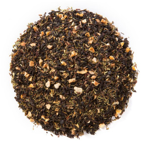 Lemon Essence with Peel (Loose Leaf) combines organic green rooibos and black tea with citrus Ingredients: Organic green rooibos, organic black tea, organic lemon peel and organic lemon myrtle. Taste: a full-bodied black tea brew with a splash of citrus zest and a subtle sweetness, provided by the green rooibos. Origin: Sourced from family tea gardens in the Darjeeling and Assam regions of India's Banaspaty Tea Estate. Lemon Essence with Peel (Loose Leaf) combines organic green rooibos and black tea with citrus Ingredients: Organic green rooibos, organic black tea, organic lemon peel and organic lemon myrtle. Taste: a full-bodied black tea brew with a splash of citrus zest and a subtle sweetness, provided by the green rooibos. Origin: Sourced from family tea gardens in the Darjeeling and Assam regions of India's Banaspaty Tea Estate.