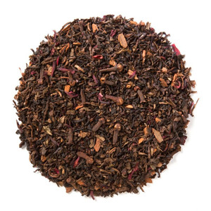 Decaffeinated Spiced Raspberry (Loose Leaf) combines the essence of ripe raspberries with aromatic spices and a robust base of decaffeinated black tea. Decaffeinated teas go through a natural CO2 extraction process, also called effervescence. This process maintains tea flavor and antioxidant levels. Ingredients: Organic decaffeinated black tea, organic cinnamon, organic cloves, natural flavor and organic hibiscus. Taste: Full-bodied, cinnamon raspberry black tea brew, as rich as its caffeinated counterpart. Origin: Cornucopia's organic decaffeinated teas are sourced from the Putharjhora Tea Garden in Darjeeling, India. Decaffeinated Spiced Raspberry (Loose Leaf) combines the essence of ripe raspberries with aromatic spices and a robust base of decaffeinated black tea. Decaffeinated teas go through a natural CO2 extraction process, also called effervescence. This process maintains tea flavor and antioxidant levels. Ingredients: Organic decaffeinated black tea, organic cinnamon, organic cloves, natural flavor and organic hibiscus. Taste: Full-bodied, cinnamon raspberry black tea brew, as rich as its caffeinated counterpart. Origin: Cornucopia's organic decaffeinated teas are sourced from the Putharjhora Tea Garden in Darjeeling, India.
