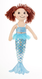 14" Apple Dumplin Blue Mermaid Doll: She's all dressed up in her prettiest mermaid dress of pastel blue. If your little one loves mermaids, she will adore this doll and best of all she's so ready to come to tea! Includes: 1 14" Apple Dumplin Doll 14" Apple Dumplin Blue Mermaid Doll: She's all dressed up in her prettiest mermaid dress of pastel blue. If your little one loves mermaids, she will adore this doll and best of all she's so ready to come to tea! Includes: 1 14" Apple Dumplin Doll