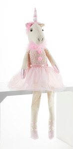 Sitting Unicorn in Pink Dress: She's ready to sit on your bed and is as cute as a button. A perfect tea party companion!  She's just waiting to be invited to Tea! Includes: 1-19" Sitting Unicorn in Pink Dress Sitting Unicorn in Pink Dress: She's ready to sit on your bed and is as cute as a button. A perfect tea party companion!  She's just waiting to be invited to Tea! Includes: 1-19" Sitting Unicorn in Pink Dress