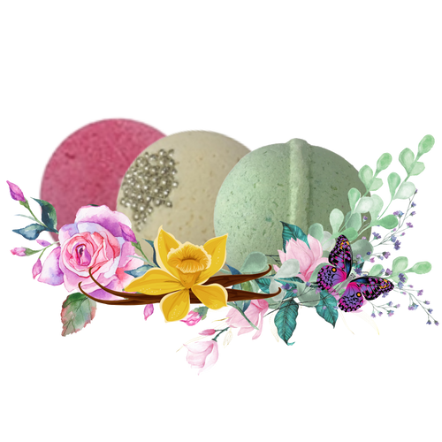 Pamper Me - Bath Bomb Collection:  An invigorating 3 pack Sugar Rose, Vanilla Caramel Cream and Eucalyptus Spa.  Enjoy the aromatherapy benefits and refresh your mind, body, and spirit.   Includes the following bath bombs:  1-5oz 2.25” Diameter Sugar Rose  1-5oz 2.25” Diameter Vanilla Caramel Cream  1-5oz 2.25” Diameter Eucalyptus Spa  Ingredients: Sodium Bicarbonate, Citric Acid, Epsom Salt, Coconut Oil, Fragrance, Aqua, Polysorbate 80, FD&C Colorant.