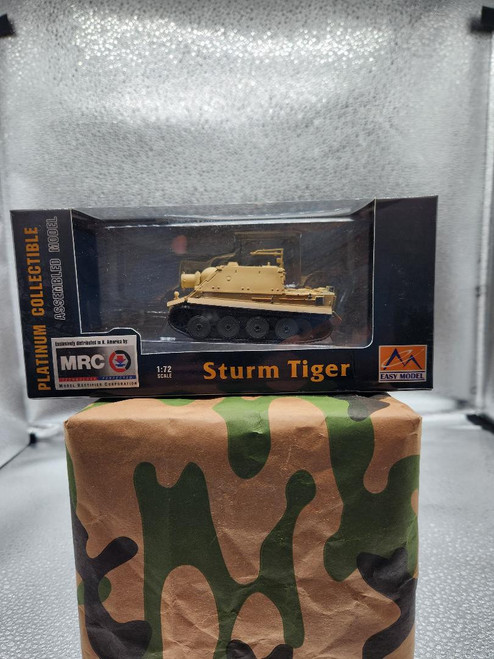 German Sturm Tiger Tank  Easy Model Ground Armor 1/72 ready built, painted and decaled Ages 8 and up Made in China