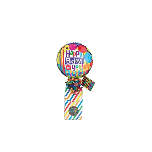 Birthday Celebration Balloon Dots Candy Bouquet