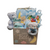 Hello, New Baby Gift Basket Box: This gift set includes an ultra-soft fleece baby blanket features an adorable applique of a bear slumbering on the moon against a background of stars. Blanket comes wrapped with a satin ribbon, keychain teething ring, chillable, 2 bodysuits, 2 baby caps, teddy plush rattle, and a reusable storage box for the nursery. A sweet gift to greet a new little one. Comes in choice of Pink or Blue and Includes:    Baby nursery storage box, Plush bear 2 baby bodysuits, 2 cotton baby caps, 1 ultra-soft fleece baby blanket features an adorable applique of a bear slumbering on the moon against a background of stars. Blanket comes wrapped with a satin ribbon 1 keyset teething ring, 3+ months are filled with purICE™ gel and offer cooling comfort for babies who are teething. BPA-free for your child's safety. helps keep children comfortable. Teddy plush rattle,   Complimentary enclosure card, tucked inside with your message. This gift comes wrapped in cellophane and topped with a handmade bow of Pink or Blue and It's a boy or It's a girl curled ribbon.