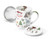 Herb Tea Cup “Woodland”
porcelain with raised effect,
3 piece set with stainless steel strainer,
in attractive gift box
H. 3.8 inches (9.8 cm), Ø 3 inches (7.8 cm)
content 8.5 fl. oz. (0.25 l)