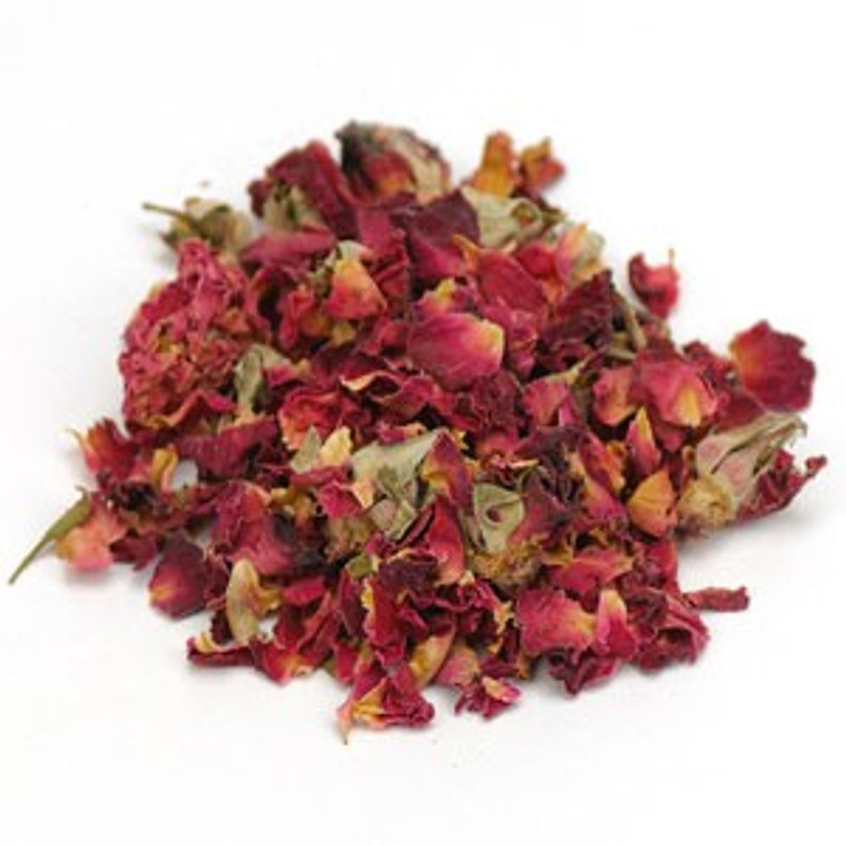 Red Rose Buds: Whole pieces and petals  Latin Name: Rosa centifolia. The highest quality of Red Rose Buds and Petals, also known as Rosa Centifolia, often used for their aromatic properties and subtle rose flavor.  Food grade for all cullinary use.    Ingredients: Red Rose Buds and Petals  Taste: Soft subtle flavor of rose and aroma from just a pinch in your favorite tea to make your own special blend.   Can also be used in homemade potpourri, beauty products, oils, and soaps.   Origin: Egypt
