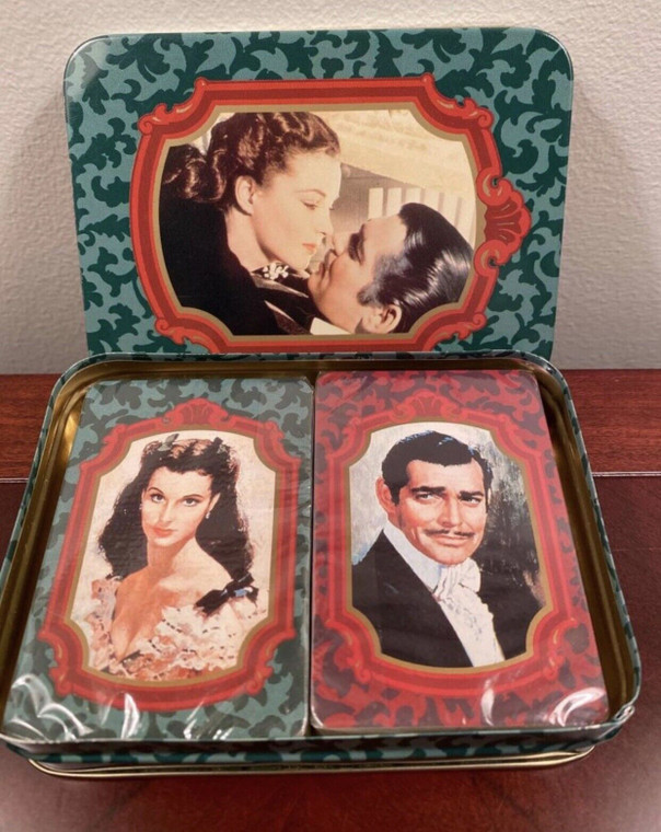 NEW Gone With The Wind Playing Cards 2 Decks with Collector's Tin 1989