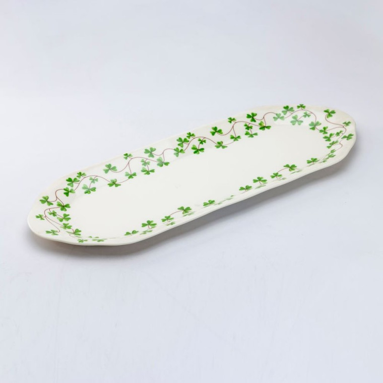 Clover Vine Serving Tray Made of Porcelain. 15.75-inch