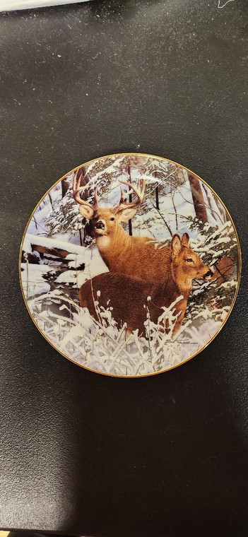 Collection Plate-

 A striking collector plate by Bob Travers entitled "Snowbound" which is part of the "Pride of the Wilderness" series by the Danbury Mint.  This limited edition, hand numbered plate is trimmed in gold, in excellent condition and has a diameter of approximately 8 1/8-inches.


As you can see in the photos, the colors are vibrant and the attention to detail is nicely done making this plate a great gift choice or a nice addition for a collector.