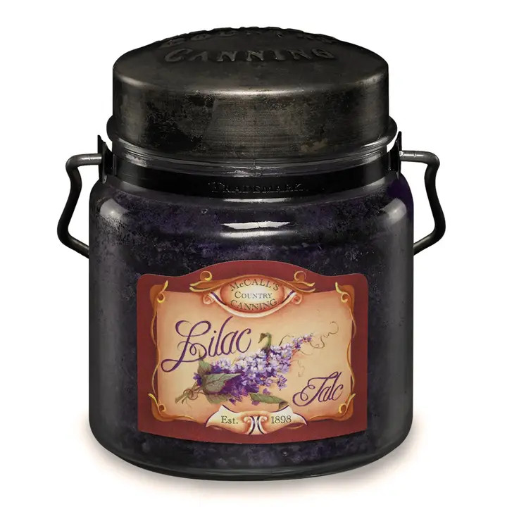 McCall’s Candles 16oz Classic Candles have a hand painted labels and trademarked embossed metal lids with strap and handle | High percentage fragrance | Rustic farmhouse design | 16 oz | Paraffin Wax | Proudly Made in the USA.