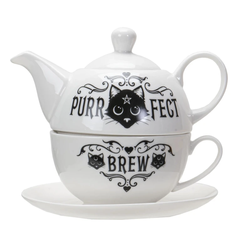 Purrfect Brew Tea for One

    Product Size: 6.50" W X 5.91" D X 5.71"H
    Material: Fine Bone China