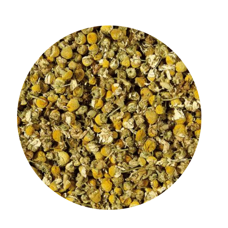 Chamomile is commonly known as the kind of tea which you drink when you are suffering from a cold and lying in bed with a scarf around your neck. Being mild and caffeine free, this dried blossom makes a very appropriate drink in every season. People also like using it to pamper their skin in the vapor of a hot chamomile bath. We are offering a chamomile of very high quality.  The larger and optically more conspicuous Roman chamomile has a similar taste but is preferred for decoration purposes. Chamomile has been used since the Neolithic Age.   10 minutes  203-212 °F  2-3 level tsp./6 oz serving  Ingredients: Chamomile  Taste: The typical chamomile character of this infusion is particularly intense. The product is very even, small pieces have been sorted out by handpicking.