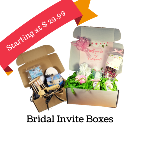 Bridal gifts for attendees, invite boxes, bridal party favors, Wedding favors 