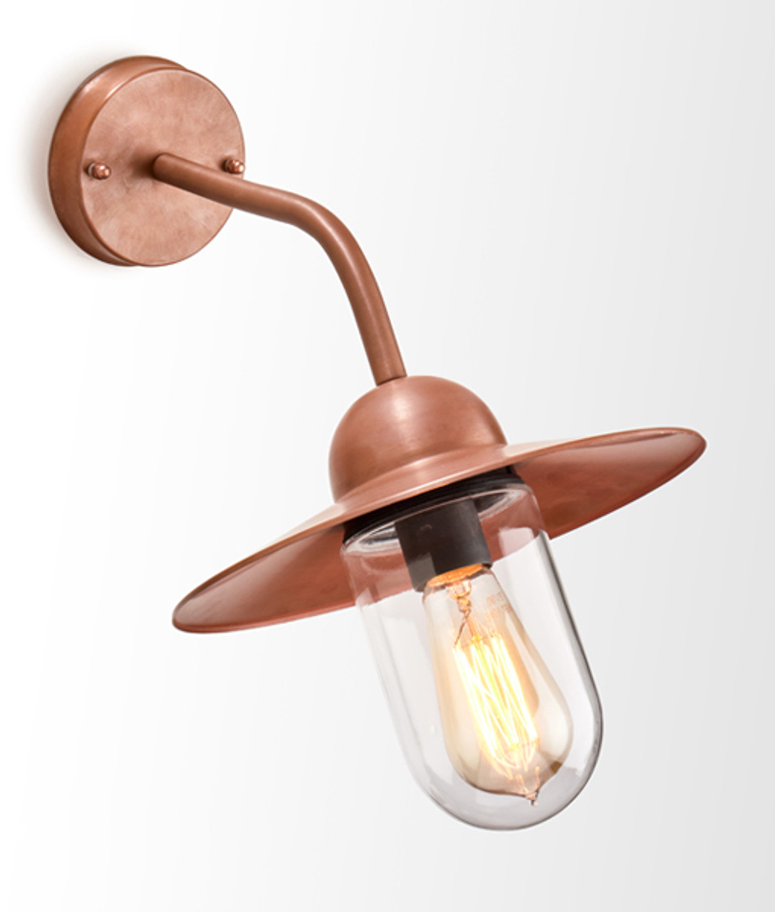 Rustic copper shop wall lights