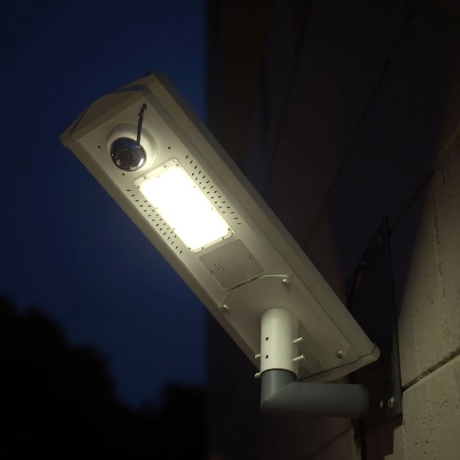 30W Solar Street Light With Camera IP66 IK08 3 Mega Pixels Motion ...