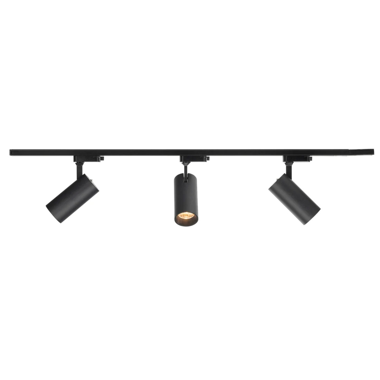 Modern black shop track lighting