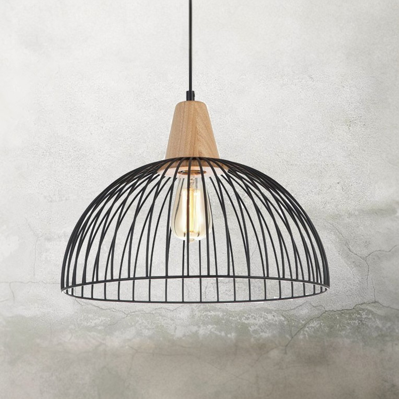 Black cord shop pendant light