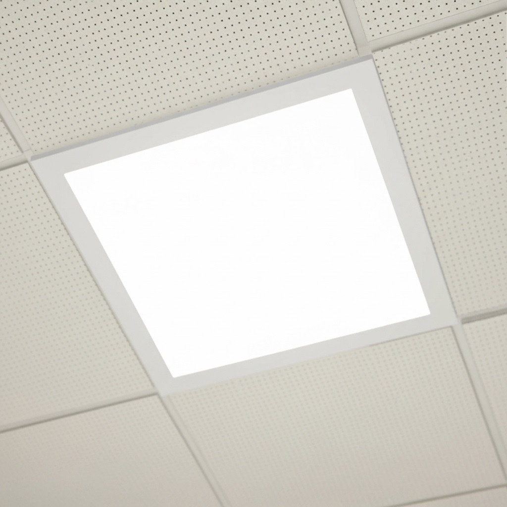 White Light Color Panel White Squared Frame And Opal Shade LED Panel Light With 3 Colour ...