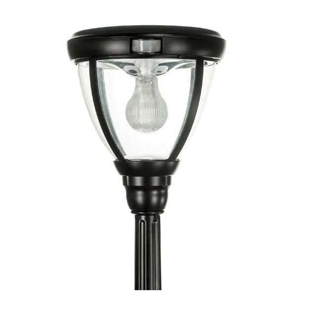 Solar Lamp Post With Motion Sensor Curved Head 350lm IP44 3000K 1720mm ...