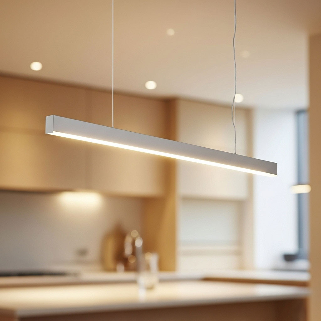 Suspended LED Batten Dimmable 3400lm IP20 4000K 1.7m Alum Clear ...