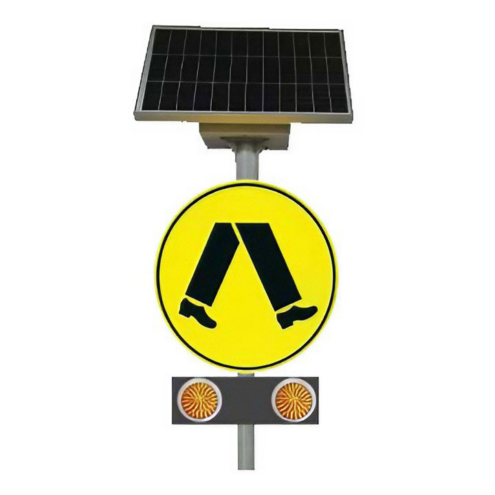 Solar Pedestrian Sign Motion Activated Flashing Lights Heavy Duty ...