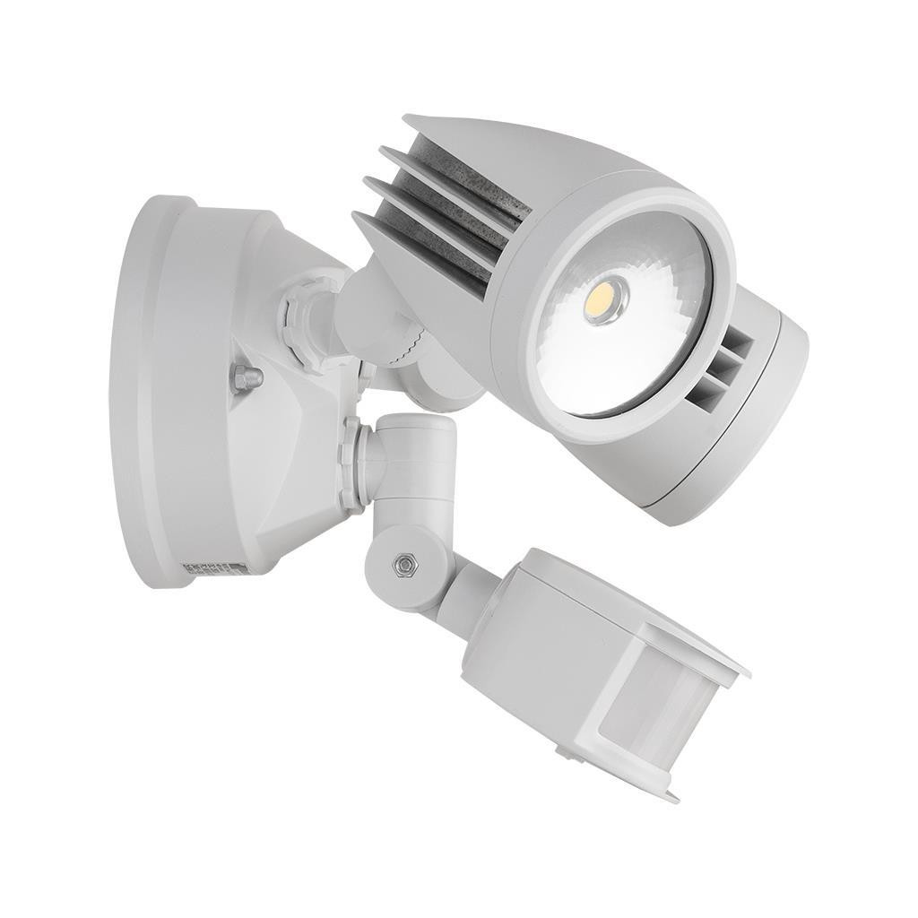 Tri Color Spotlight Twin 30W LED Tricolor Spotlight with Sensor White | Lighting Style
