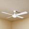 132cm 52-inch White AC Ceiling Fan Light 3 Speed
