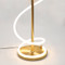 White Silicon Spiral LED Floor Lamp With Gold Base Finish 960lm 3000K 24W