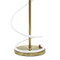 White Silicon Spiral LED Floor Lamp With Gold Base Finish 960lm 3000K 24W