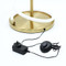 White Silicon Spiral LED Floor Lamp With Gold Base Finish 960lm 3000K 24W