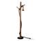 Rustic Design Floor Lamp With Timber Body And Metal Base In Black Finish E27 60W