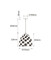 Embossed and Perforated Pendant Light Chrome Finish E27 60W