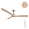 152cm 60-inch Nickel-Ashwood DC Ceiling Fan Remote Control 3 Blade 35W 6 Speed